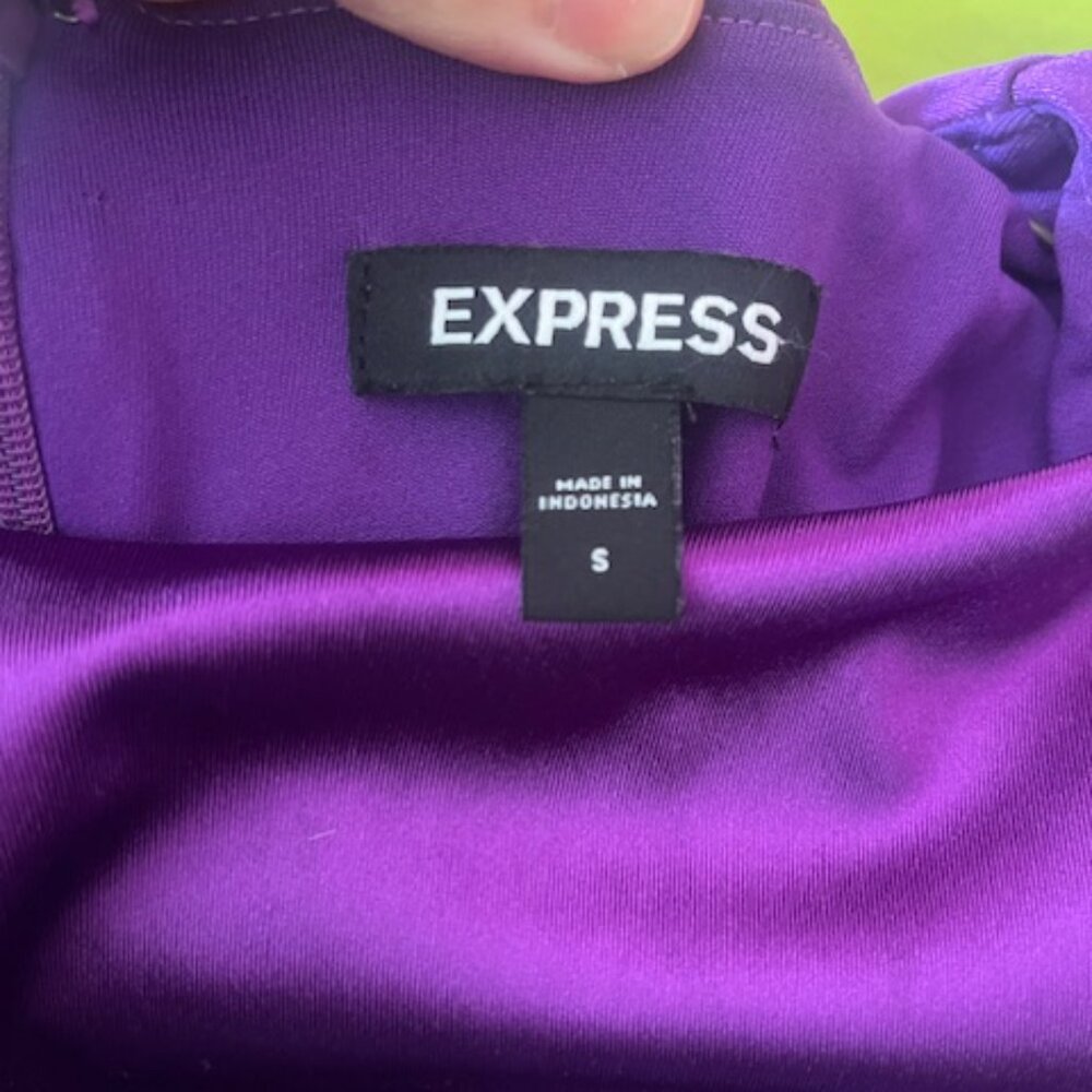 EXPRESS SATIN RUCHED COCKTAIL DRESS - Picture 4 of 5